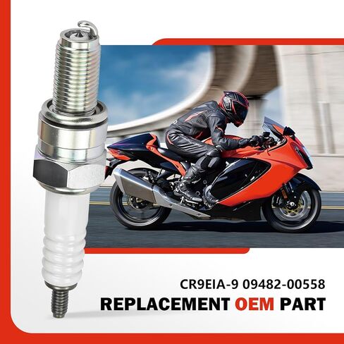 4Pcs Iridium Spark Plug for Suzuki GSX-R600 GSX-R750 GSX-R1000 GSX-S750 GSX-S1000 GSX1300 R/BK/BKA SFV650 DL650 AN400 2007-2024 CR9EIA-9 09482-00558 in Saudi Arabia