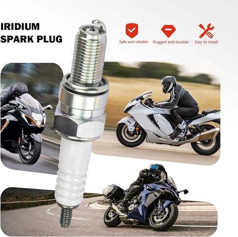 4Pcs Iridium Spark Plug for Suzuki GSX-R600 GSX-R750 GSX-R1000 GSX-S750 GSX-S1000 GSX1300 R/BK/BKA SFV650 DL650 AN400 2007-2024 CR9EIA-9 09482-00558 in Saudi Arabia