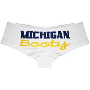 Sexy Girl Rock Michigan Booty Panties for Women – Cheeky Cotton Lingerie, Low-Rise Boyshorts with Booty Lift Look, Underwear in Saudi Arabia