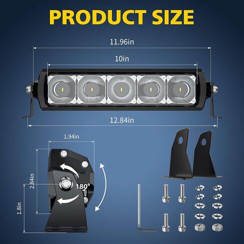 4wdking 8 بوصة ثنائي اللون أدى ضوء بار، 60 واط أضواء بقعة فائقة السطوع مع مجموعة تسخير الأسلاك، تصميم المسمار، ip68 و ip69k للماء، على الطرق الوعرة أضواء الضباب مصباح القيادة لشاحنة بيك اب atv utv suv in Kuwait