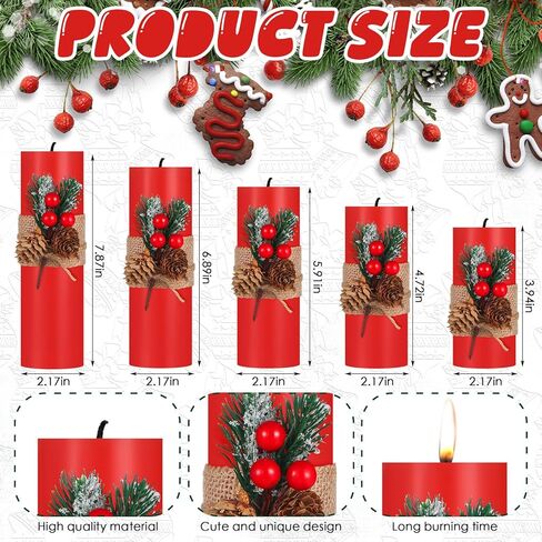 5 قطع عيد الشكر عمود شمعة 5 حجم عطلة الصويا شمعة ديكور البرتقال عمود الشموع المعطرة اليدوية الشمع شمعة هدية لغرفة النوم الحمام داخلي في الهواء الطلق المنزل حزب عشاء الديكور in Kuwait