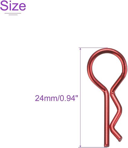 DMiotech 25Pcs Body Clips Bent RC Car Shell Clip Model Car R Pins Blue Universal Shell Replacement Parts for 1/10 Scale RC Car in Saudi Arabia
