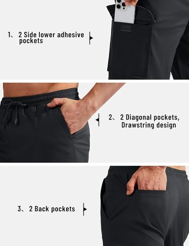 TACVASEN Men's Long Cargo Shorts Cotton Below Knee Capris with 6 Pockets Drawstring Elastic Waistband Capri Pants in Saudi Arabia