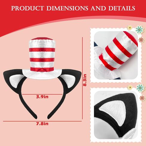 عصابة رأس للقطط مع قبعة Stovepipe للحفلات ذات الطابع الخاص، واحتفالات عيد الميلاد وحفلات الهالوين in Kuwait