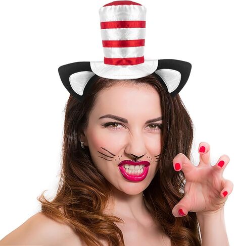 عصابة رأس للقطط مع قبعة Stovepipe للحفلات ذات الطابع الخاص، واحتفالات عيد الميلاد وحفلات الهالوين in Kuwait