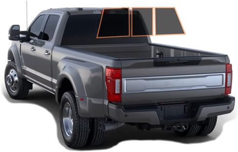 DIY-MotoShield Pro Premium Professional 1.5Mil طبقة تظليل نافذة كربون مسبقة القطع لسيارة 2017-2021 Ford F-250 4 Door Crew - (الزجاج الأمامي الخلفي 15%) in Kuwait
