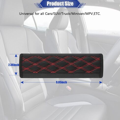 JDDRY 2PC Seat Belt Neck Protector,Car Seat Belt Covers Pads,Leather Seatbelt Covers,Universal Car Seat Strap Pads,Car Interior Accessories(Red) in Saudi Arabia