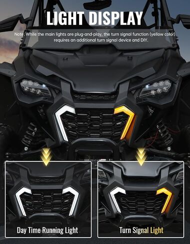 UTV LED Turn Signal Fang Lights for Honda Talon 1000, Waterproof & Impact-Resistant Front Grille Accent Lights for Honda Talon 1000R/1000X/1000X-4 2022-2025 (2PCS) in Saudi Arabia
