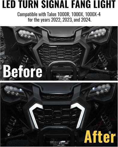 UTV LED Turn Signal Fang Lights for Honda Talon 1000, Waterproof & Impact-Resistant Front Grille Accent Lights for Honda Talon 1000R/1000X/1000X-4 2022-2025 (2PCS) in Saudi Arabia