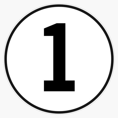 MAGNET Number One. First. 1st. Number 1. Racing. Numero Uno. On Navy Blue. Magnet Vinyl Magnetic Sticker Size 5" in Saudi Arabia