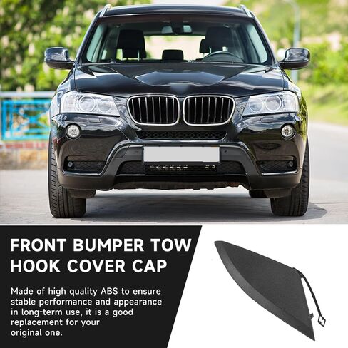غطاء خطاف سحب المصد الأمامي لسيارة BMW X3 28i / 28dX 2014-2016 لسيارات BMW X3 28iX / 35iX 2011-2017 | متين وقوي | 51117338474 | غطاء غطاء فتحة العين بخطاف السحب in Saudi Arabia