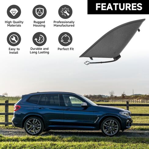 غطاء خطاف سحب المصد الأمامي لسيارة BMW X3 28i / 28dX 2014-2016 لسيارات BMW X3 28iX / 35iX 2011-2017 | متين وقوي | 51117338474 | غطاء غطاء فتحة العين بخطاف السحب in Saudi Arabia