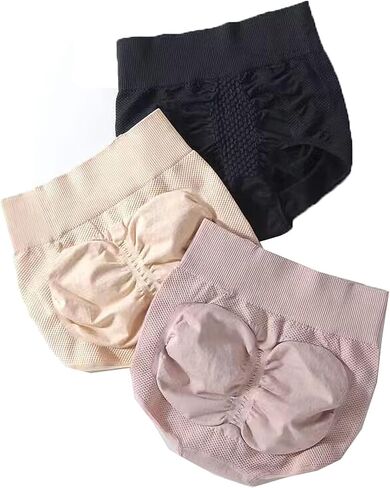3-Pack 40-75 كجم سراويل نسائية عالية الخصر لرفع المؤخرة ملابس داخلية قطنية سراويل داخلية ناعمة ملابس داخلية قصيرة in Kuwait