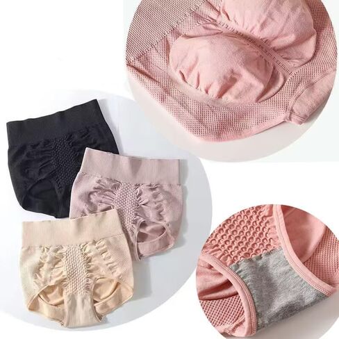 3-Pack 40-75 كجم سراويل نسائية عالية الخصر لرفع المؤخرة ملابس داخلية قطنية سراويل داخلية ناعمة ملابس داخلية قصيرة in Kuwait