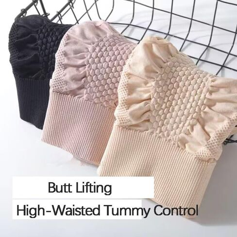 3-Pack 40-75 كجم سراويل نسائية عالية الخصر لرفع المؤخرة ملابس داخلية قطنية سراويل داخلية ناعمة ملابس داخلية قصيرة in Kuwait