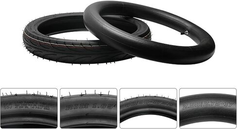 Racing 17 Inch 80/90-17 Motorcycle Tire Tubeless Road Tread + Inner Tube 2.50/2.75-17 – Street Tire for Motorcycles,Motorbike, Cruiser, Scooters & Mopeds, Trails Fits 1.6x17 & 1.85 Rims in Saudi Arabia