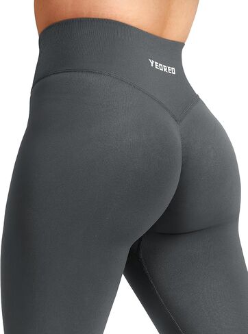 YEOREO Workout Mini Flare Leggings for Women Hidden Scrunch High Waisted Seamless Gym Leggings Brinklie 30" Yoga Pants in Saudi Arabia