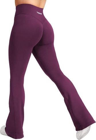 YEOREO Workout Mini Flare Leggings for Women Hidden Scrunch High Waisted Seamless Gym Leggings Brinklie 30" Yoga Pants in Saudi Arabia