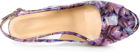 Joseywade Women's Peep Toe Platform Slingback Heels 3.5 Inch High Heel Dress Shoes in Saudi Arabia