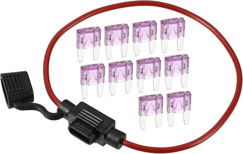3A Mini Blade Stye Fuse 16 AWG Fuse Holder Waterproof 16 Gauge Fuse Holder Blade Style Inline Fuse Holder Metal Black in Saudi Arabia