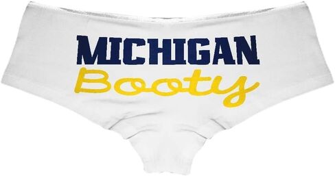Sexy Girl Rock Michigan Booty Panties for Women – Cheeky Cotton Lingerie, Low-Rise Boyshorts with Booty Lift Look, Underwear in Saudi Arabia