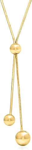 Ross-Simons Italian 18kt Gold Over Sterling Snake-Chain Lariat Necklace. 22 inches in Saudi Arabia