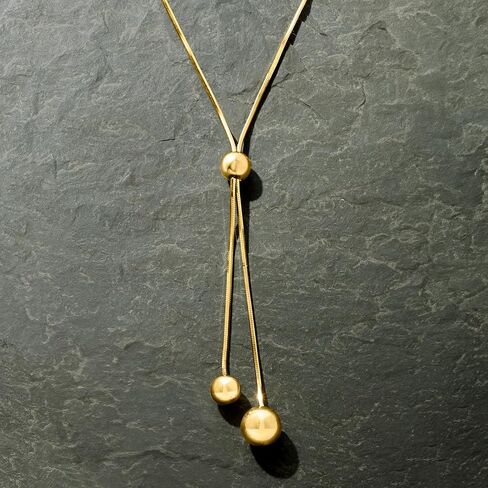 Ross-Simons Italian 18kt Gold Over Sterling Snake-Chain Lariat Necklace. 22 inches in Saudi Arabia