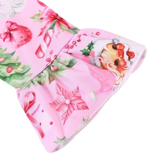 Christmas Toddler Girls Nightgowns Santa Claus Gift Pattern Sleepwear Night Dress Pajamas 2-8Y in Saudi Arabia