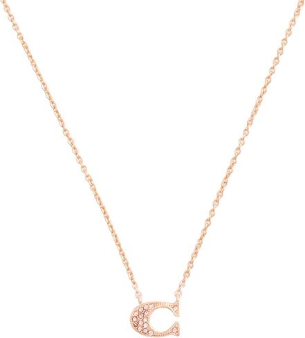 COACH Jewelry Women's Pavé Signature C Pendant Necklace in Saudi Arabia
