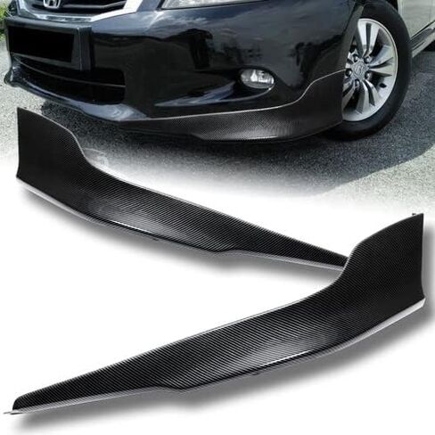 2 Pieces OE-Style Front Bumper Lip Spoiler Apron Splitter Side Body Kit Trim Protection Compatible with 2011 2012 Honda Accord 4DR Sedan (Painted Black) in Saudi Arabia
