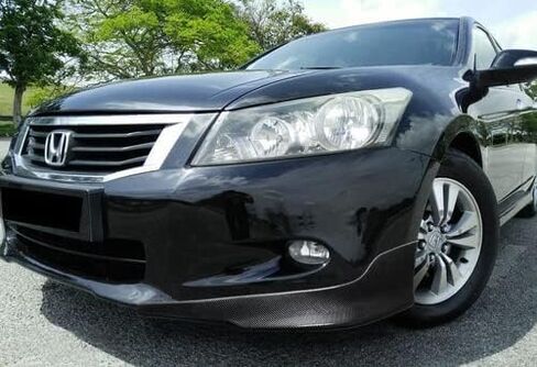 2 Pieces OE-Style Front Bumper Lip Spoiler Apron Splitter Side Body Kit Trim Protection Compatible with 2011 2012 Honda Accord 4DR Sedan (Painted Black) in Saudi Arabia