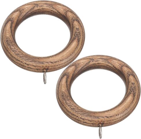 Cabilock 2pcs Handicraft Wooden Curtain Rings Roman Rod Rings Heavy Duty Hooks for Curtains in Saudi Arabia