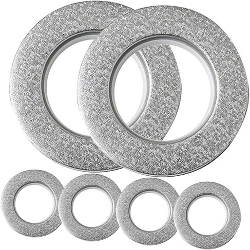 Luxshiny 6pcs Plastic Curtain Grommets Rings Noise-Reducing Eyelet Drapery Accessories for Home Compatible Curtain Fabrics in Kuwait