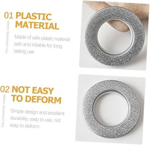 Luxshiny 6pcs Plastic Curtain Grommets Rings Noise-Reducing Eyelet Drapery Accessories for Home Compatible Curtain Fabrics in Kuwait