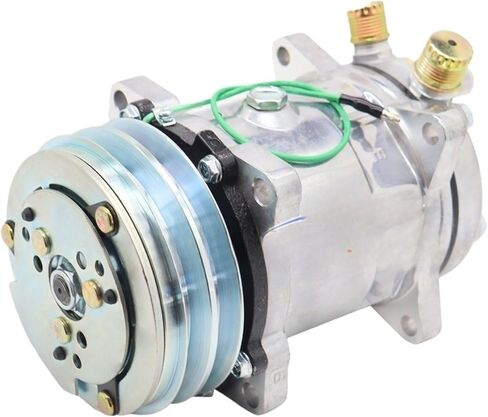 ضاغط تيار متردد تلقائي متوافق مع Sanden 5h14 Sanden 508 SD508 جرار حفارة شاحنة ثقيلة 12V 24V 2 Groove V Blet Pulley (R134 12V) in Kuwait