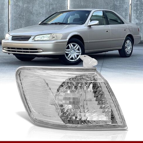 AJP Distributors For Toyota Camry 2000-2001 Factory Style Corner Light Right Driver Side, Black Housing, Clear Lens, Clear Reflector (Black Right) in Kuwait