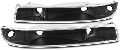 Front Bumper Signal Lights Lamps Chrome Compatible with 1999-2006 GMC Sierra / 2000-2006 Yukon XL 1500 2500 in Saudi Arabia