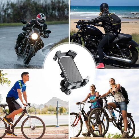Universal Bike Cell Phone Holder, 360 Rotation Silicone Holders for iPhone丨Samsung丨Huawei, Compatible with 4.7-6.8 Inches Phones, Easy Installation in Saudi Arabia