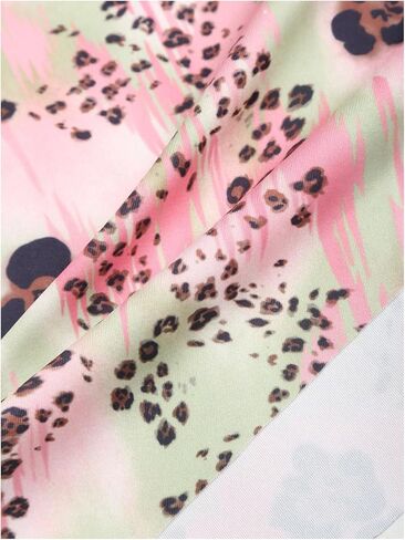 MakeMeChic Women's Cheetah Print Mini Skirt Floral Drawstring Ruched Ruffle Asymmetrical Hem Summer Y2K Skirts in Saudi Arabia