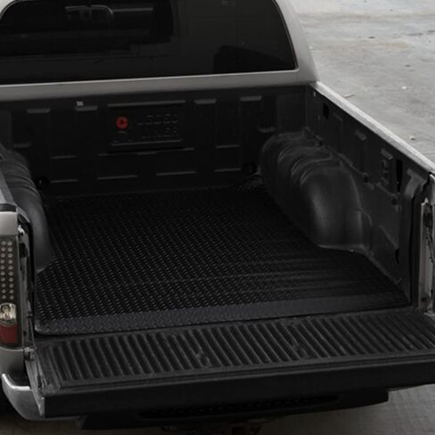Black Rubber Diamond Plate Truck Bed Floor Mat Liner Compatible with 04-12 Chevy Colorado/GMC Canyon 6 Feet (72") Bed in Saudi Arabia