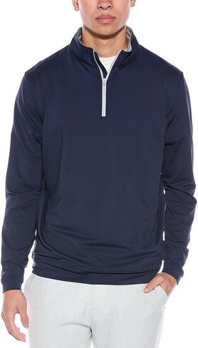 PETER MILLAR Mens Quarter Zip Knitwear, Xl, Blue in Saudi Arabia