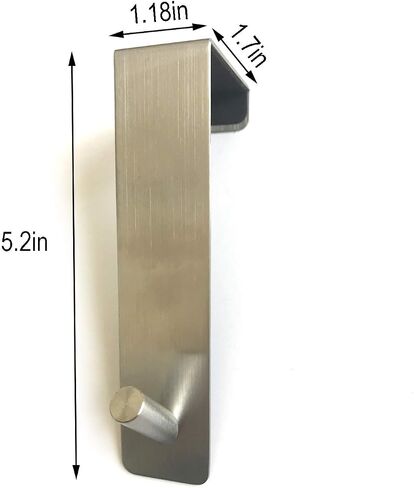 TOGU Over The Door Hook Sus 304 Stainless Steel Heavy Duty Organizer for coats/towels/clothes/wreath, Suitable for 1-1.7" Thickness Door and 0.05" Door Frame Gap,Brushed Finish,2pcs in Saudi Arabia