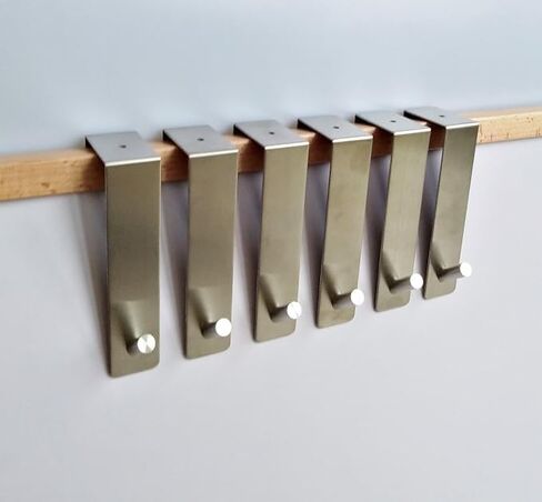 TOGU Over The Door Hook Sus 304 Stainless Steel Heavy Duty Organizer for coats/towels/clothes/wreath, Suitable for 1-1.7" Thickness Door and 0.05" Door Frame Gap,Brushed Finish,2pcs in Saudi Arabia