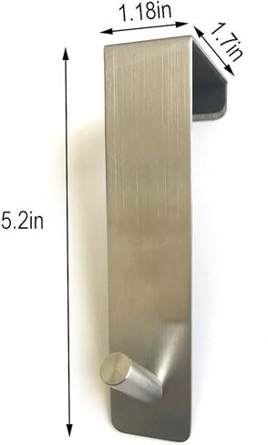 TOGU Over The Door Hook Sus 304 Stainless Steel Heavy Duty Organizer for coats/towels/clothes/wreath, Suitable for 1-1.7" Thickness Door and 0.05" Door Frame Gap,Brushed Finish,2pcs in Saudi Arabia