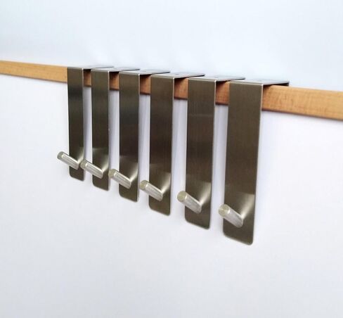 TOGU Over The Door Hook Sus 304 Stainless Steel Heavy Duty Organizer for coats/towels/clothes/wreath, Suitable for 1-1.7" Thickness Door and 0.05" Door Frame Gap,Brushed Finish,2pcs in Saudi Arabia