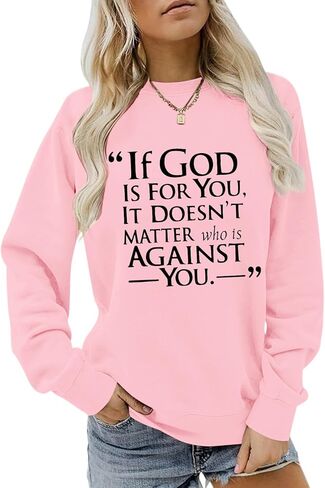 Christian God Religious Sweatshirts For Women Jesus Bible Verse Faith Sweatshirt Inspirational Graphic Hoodies in Saudi Arabia