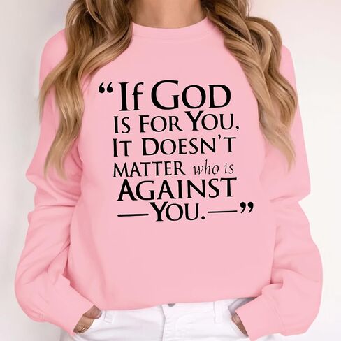 Christian God Religious Sweatshirts For Women Jesus Bible Verse Faith Sweatshirt Inspirational Graphic Hoodies in Saudi Arabia