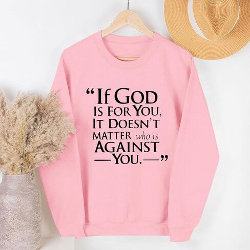 Christian God Religious Sweatshirts For Women Jesus Bible Verse Faith Sweatshirt Inspirational Graphic Hoodies in Saudi Arabia