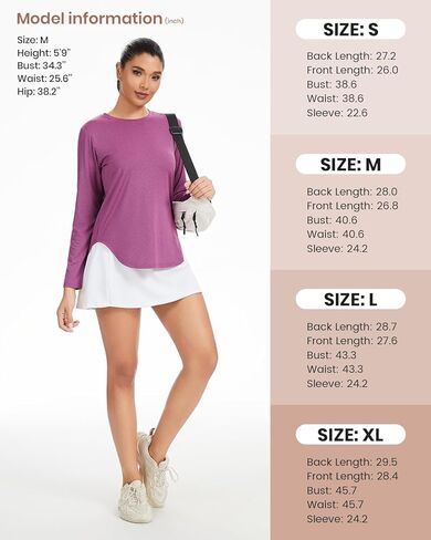 Xelky 3 قطع قمصان نسائية بأكمام طويلة للتمرين، سريعة الجفاف بعامل حماية من أشعة الشمس 50+، قمصان رياضية للحماية من الشمس، قمصان يوجا للجري in Kuwait