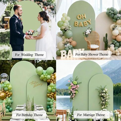7.2 FT Arch Backdrop Cover, Wedding White Arch Covers Stretchy Backdrop Spandex Fitted for Chiara Stand Birthday Baby Shower Party Ceremony Decoration White 7.2FT in Saudi Arabia